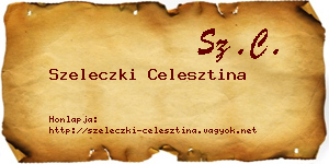 Szeleczki Celesztina névjegykártya
